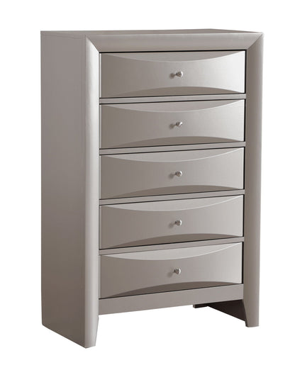 Accent Chest with Molded Resin Drawers in metallic gray by HouseOfZazla, modern accent table on Tampa Home & Garden Store
