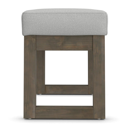 Milltown Upholstered Ottoman Bench With Driftwood