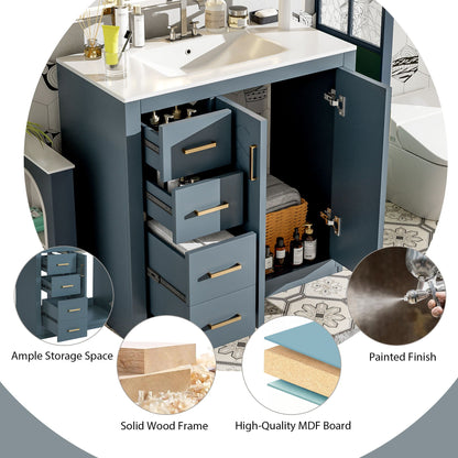 Bathroom Vanity With Sink and Storage Cabinet
