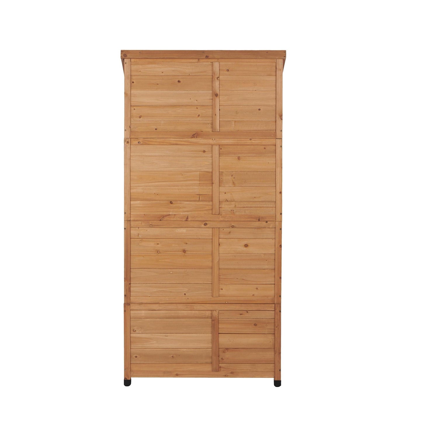 Outdoor Shed With Vertical Tool Cabinet and Shelf