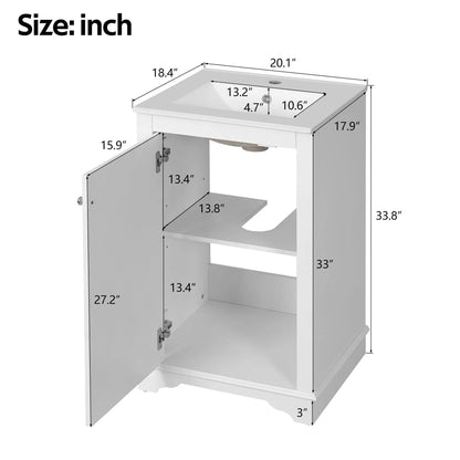 Bathroom Vanity With Sink Freestanding Cabinet