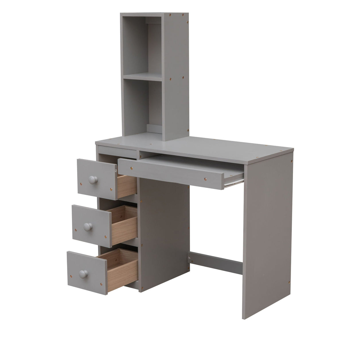 Loft bed with storage desk and drawers in gray, HouseOfZazla on Tampa Home & Garden Store