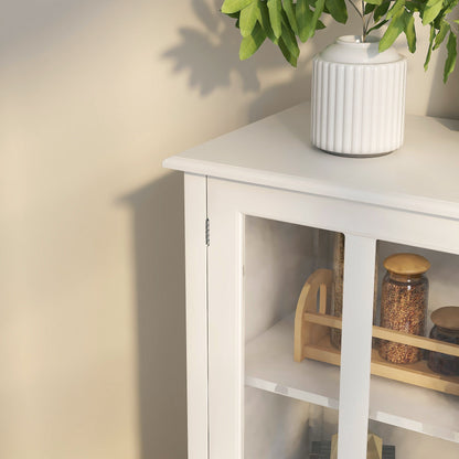 Buffet storage cabinet white with double glass doors by HouseOfZazla on Tampa Home & Garden Store