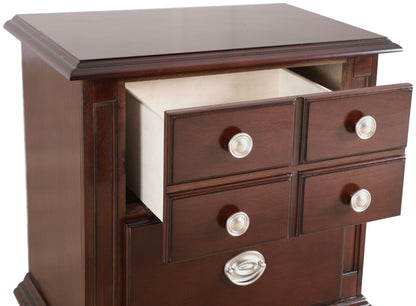 Cappuccino accent nightstand with real wood veneers and durable drawers by HouseOfZazla on Tampa Home & Garden Store