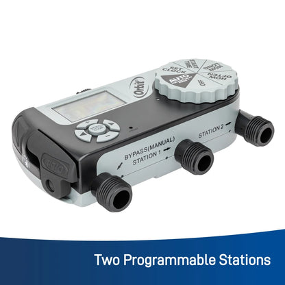 Orbit Irrigation hose faucet timer with two programmable stations and 3 outlets on Tampa Home & Garden Store