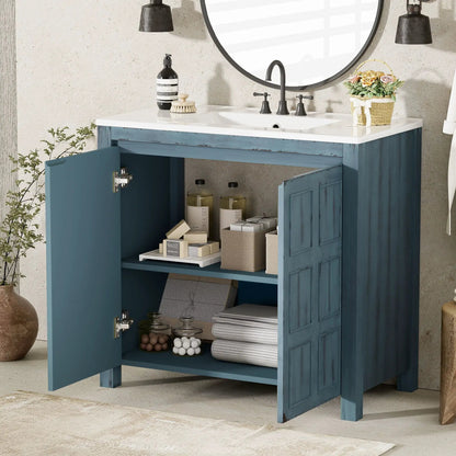 Bathroom Vanity Organizer with Sink and Cabinet
