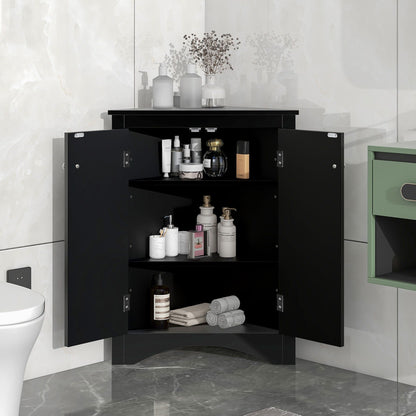 Triangle bathroom storage cabinet with adjustable shelves, linen cabinet by HouseOfZazla on Tampa Home & Garden Store