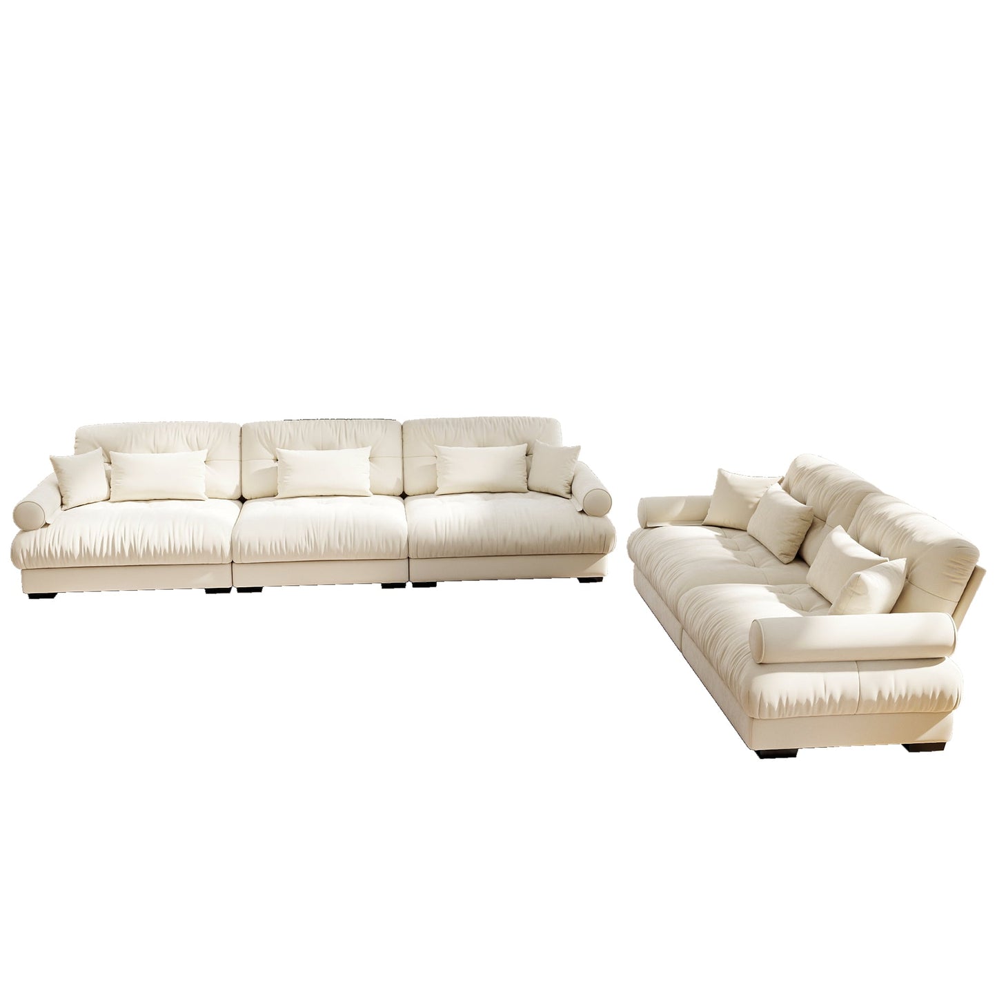 Modern Modular Velvet Sofa Set and Cushions