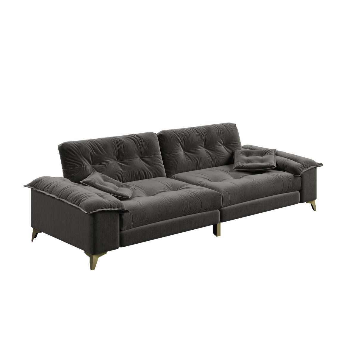 Modern 4 Seater Cloud Sofa and Chenille Frame