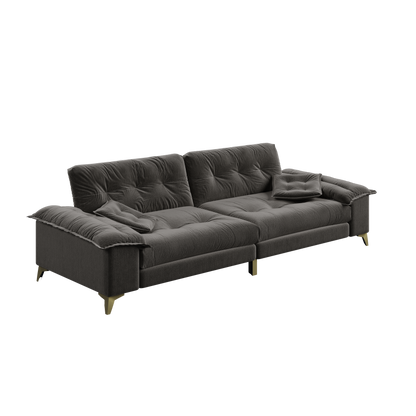 Modern 4 Seater Cloud Sofa and Chenille Frame