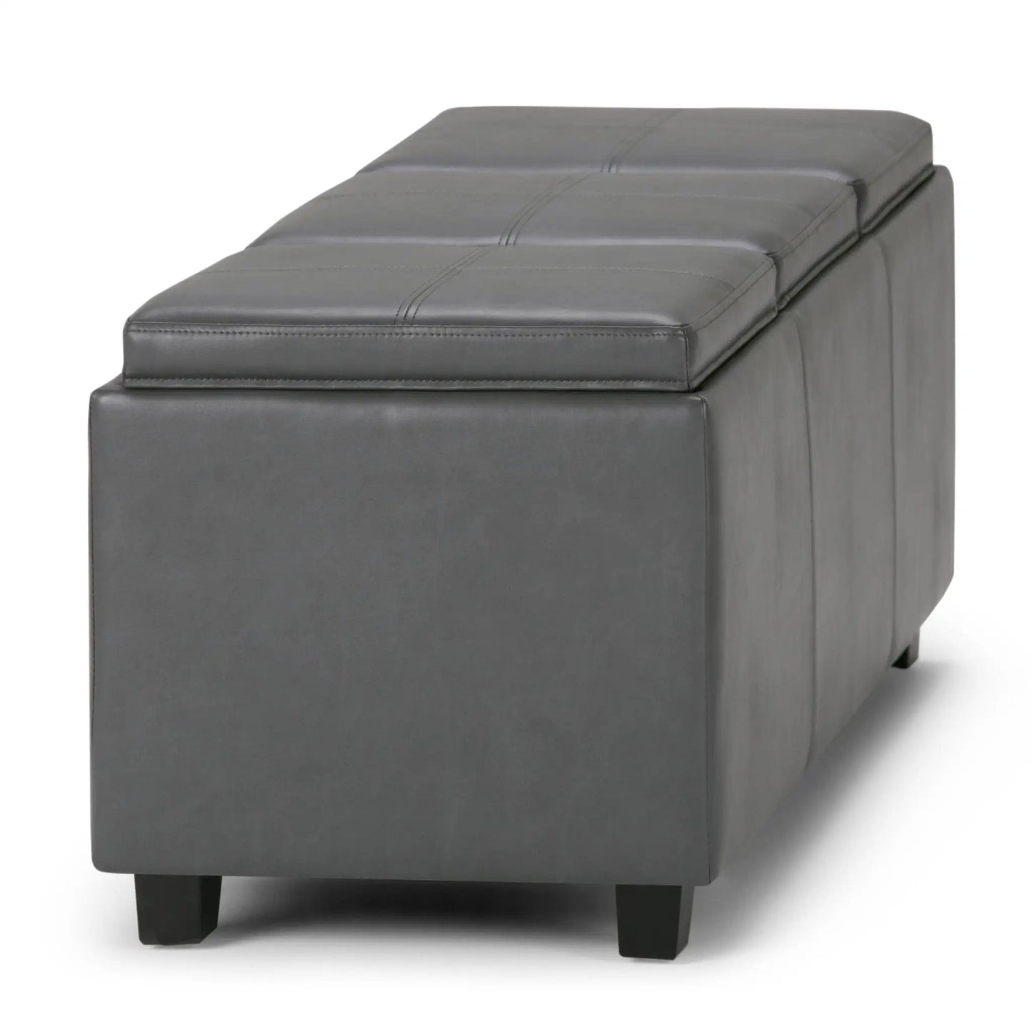 Avalon Upholstered Storage Ottoman With Trays
