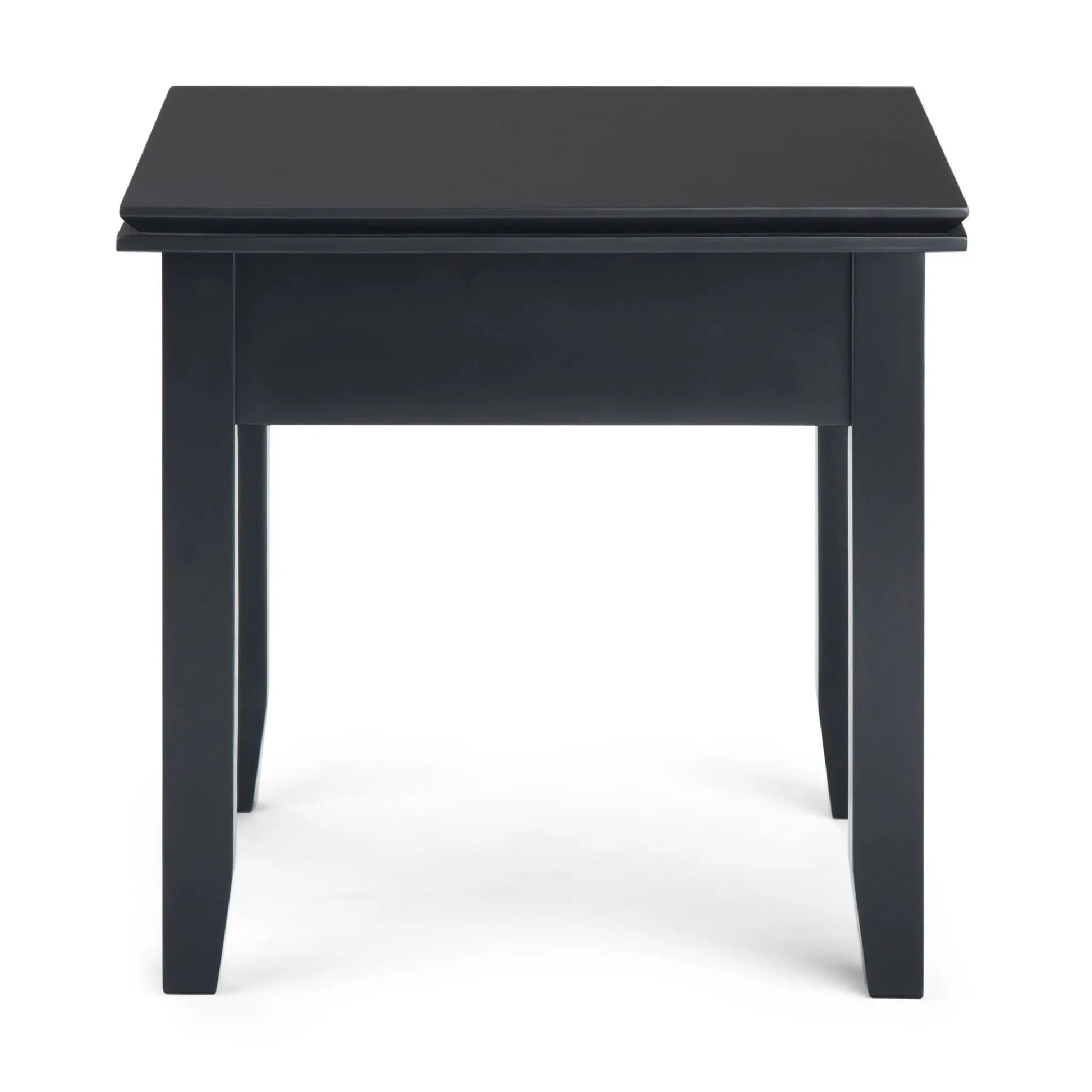 Artisan Handcrafted End Table with black finish and square legs on Tampa Home & Garden Store