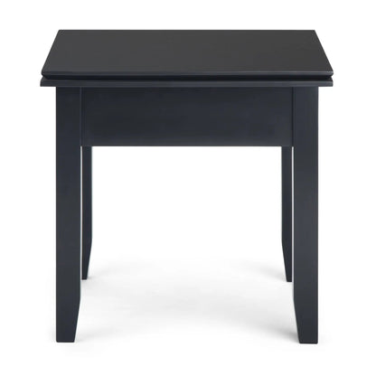 Artisan Handcrafted End Table with black finish and square legs on Tampa Home & Garden Store