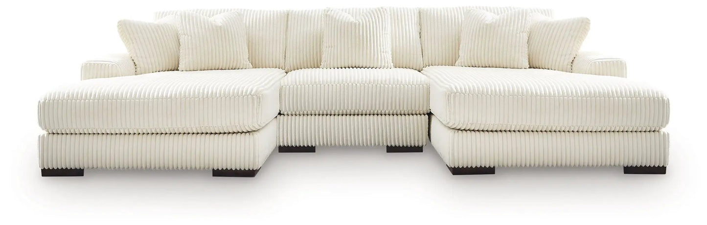 Lindyn Sectional Sofa with Cord Upholstery