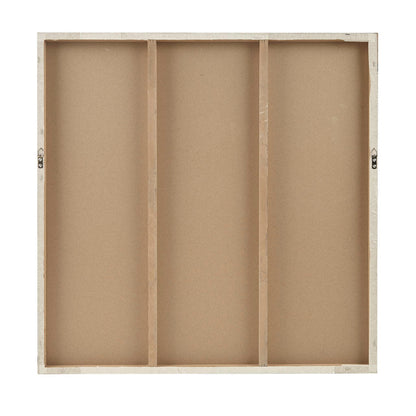 Luminous Burst Dimensional Resin Wall Art back view with wooden frame and three supports on Tampa Home & Garden Store