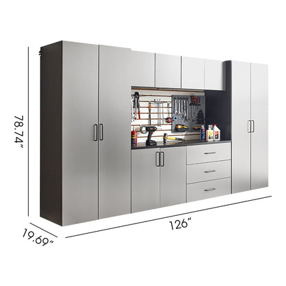 Astro Series Garage Cabinet with Soft Closing Drawers Metallic Gray HouseOfZazla cabinets on Tampa Home & Garden Store