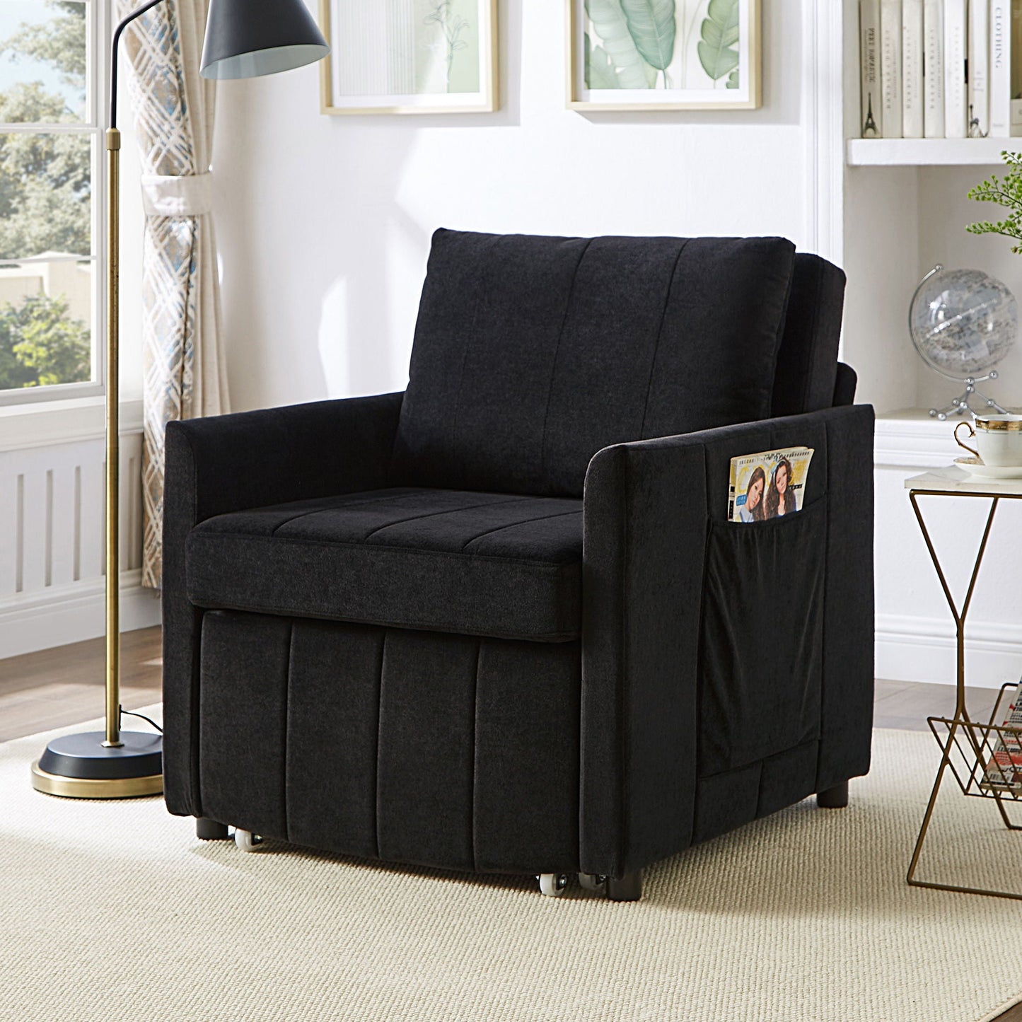 Convertible Sleeper Sofa and Storage Pockets