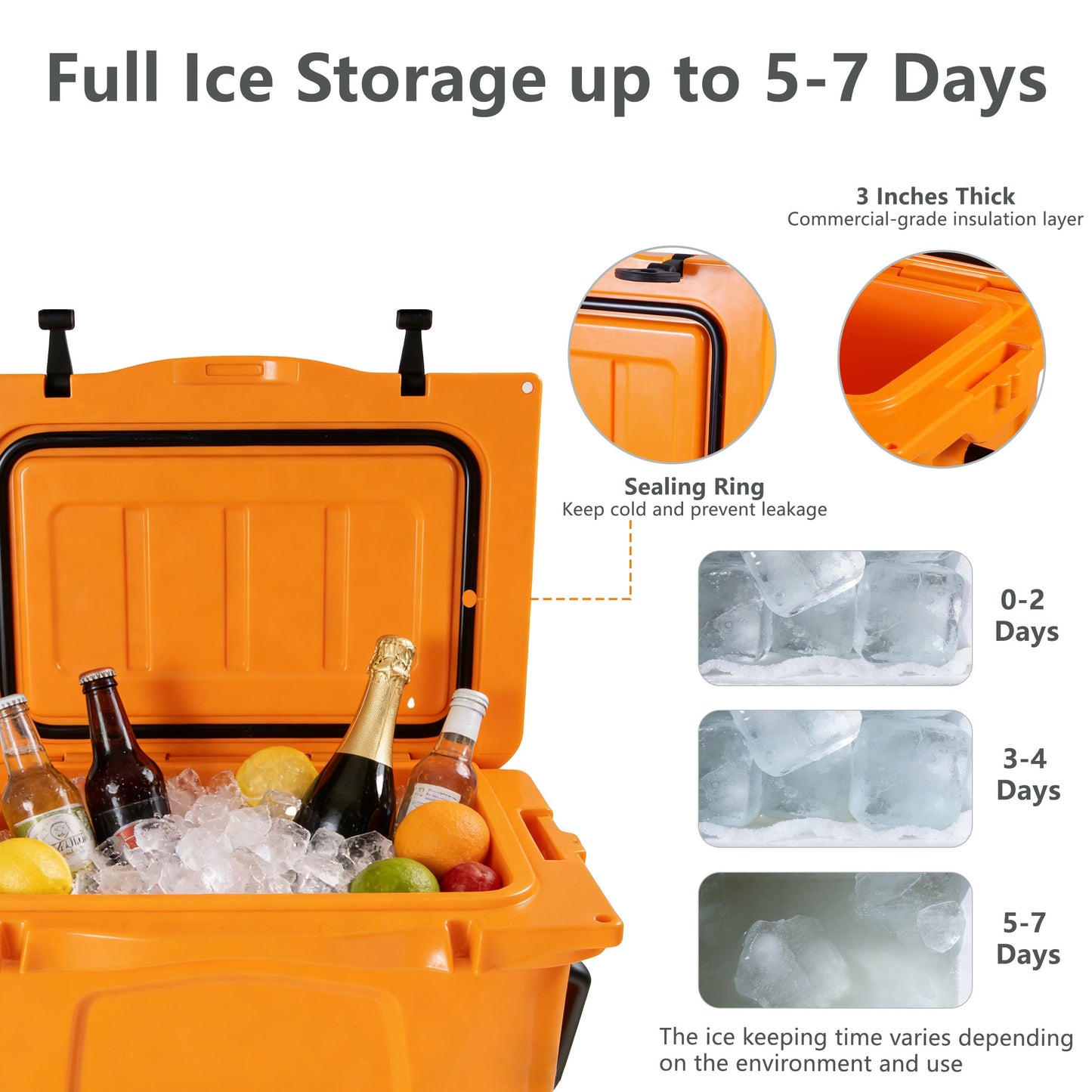 25qt Portable Cooler with Extended Ice Retention