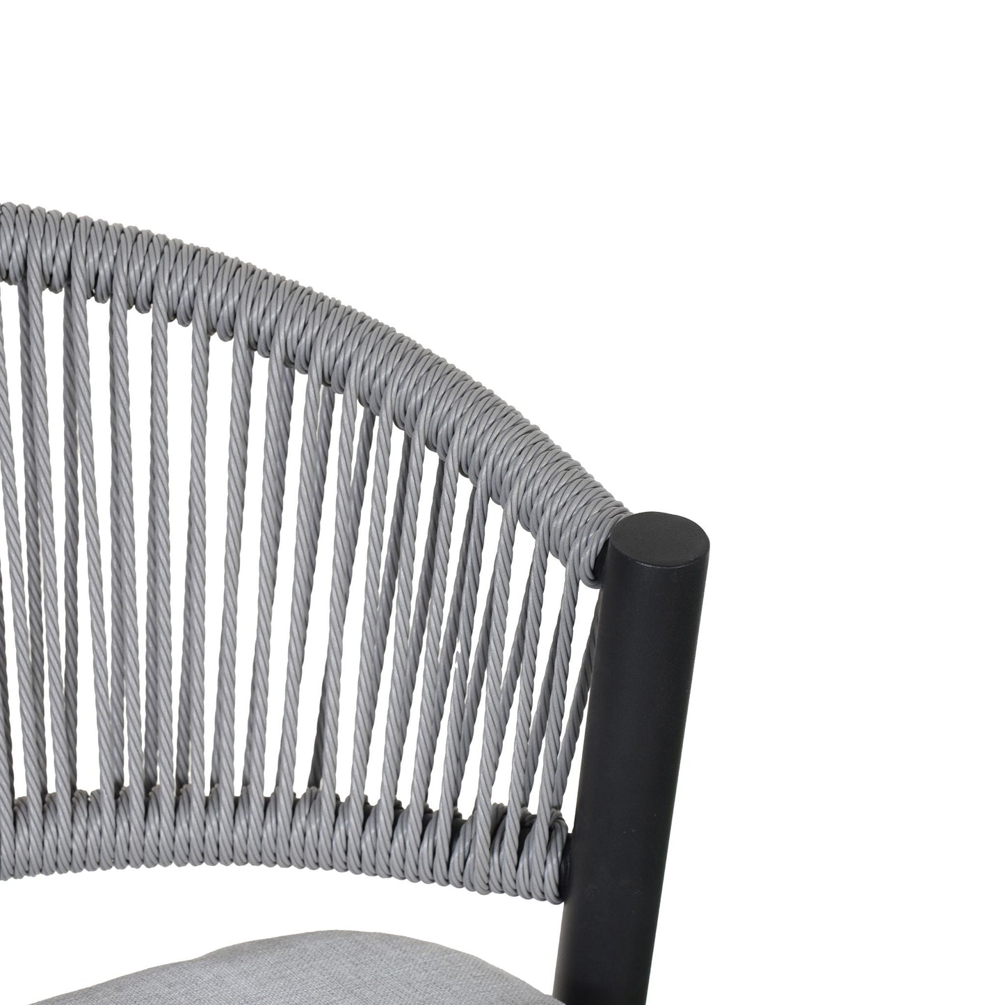 Outdoor Bar Stools With Scallop Cushion And Frame