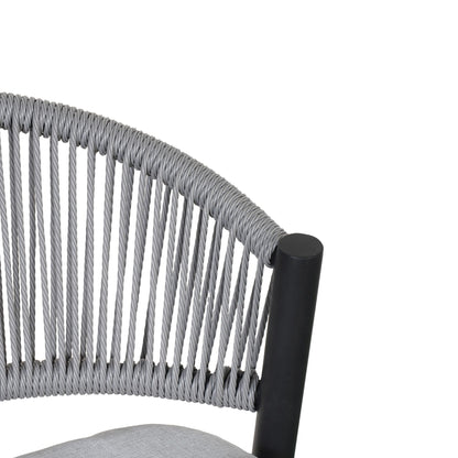 Outdoor Bar Stools With Scallop Cushion And Frame
