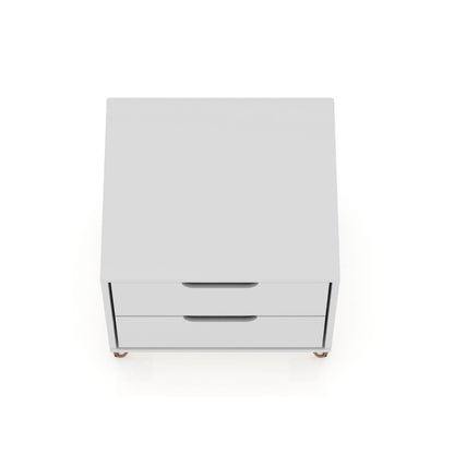 White Nightstand with 2 Drawers by HouseOfZazla, modern accent nightstand on Tampa Home & Garden Store