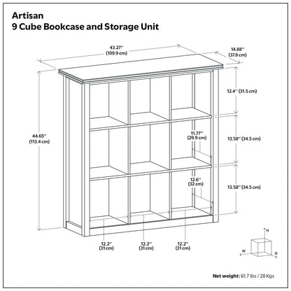 Artisan Cube Storage Cabinet Solid Wood Unit