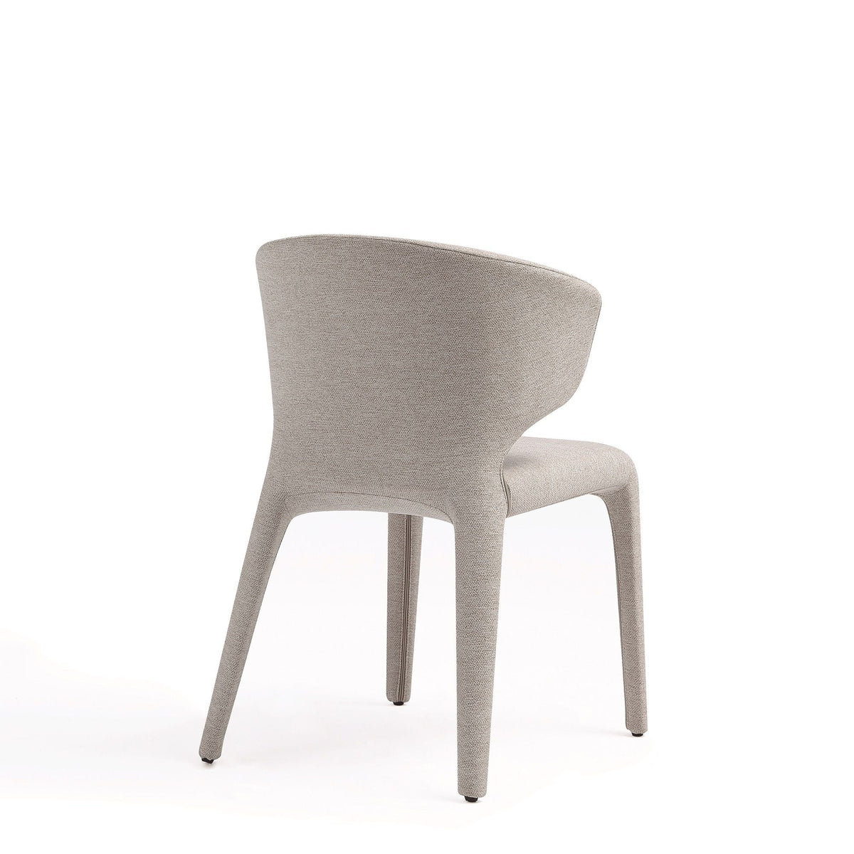 Conrad dining chair set of 2 with beige textured fabric and metal frame by HouseOfZazla on Tampa Home & Garden Store