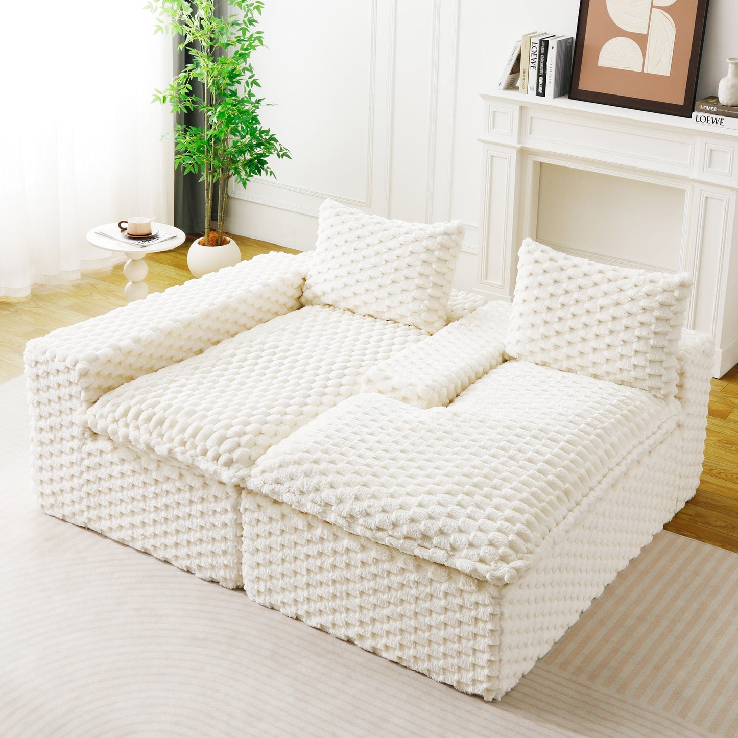 Modular Convertible Sofa and Twin Chaise Lounge