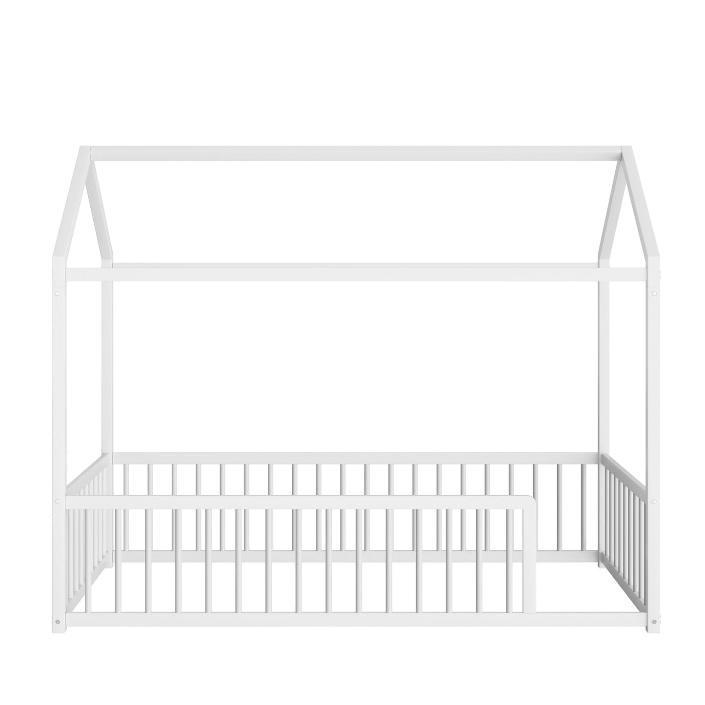 Cozy Montessori House Floor Bed and a Safety Rail
