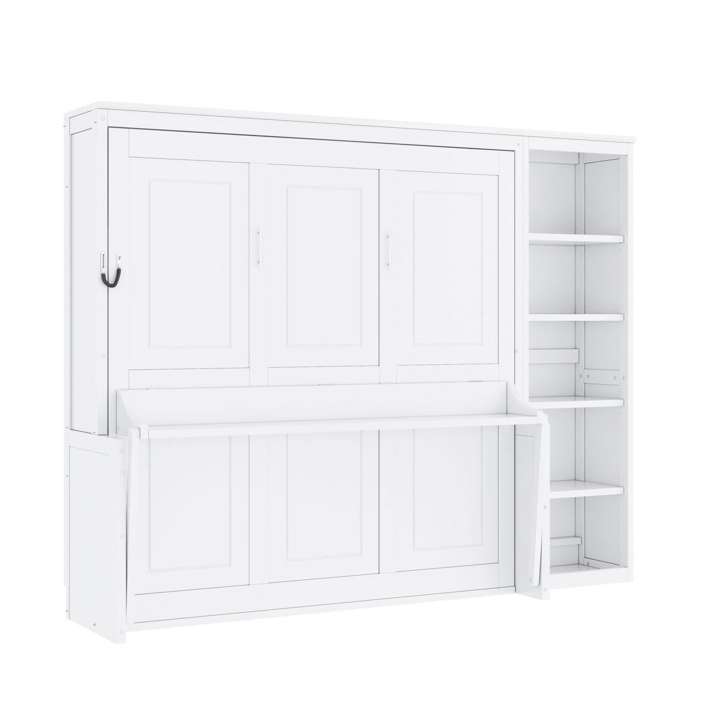 Sturdy Murphy Bed With Desk and Bookshelf