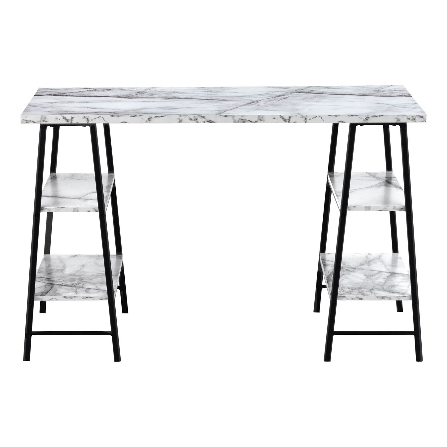 Industrial Computer Desk with Shelves for Home