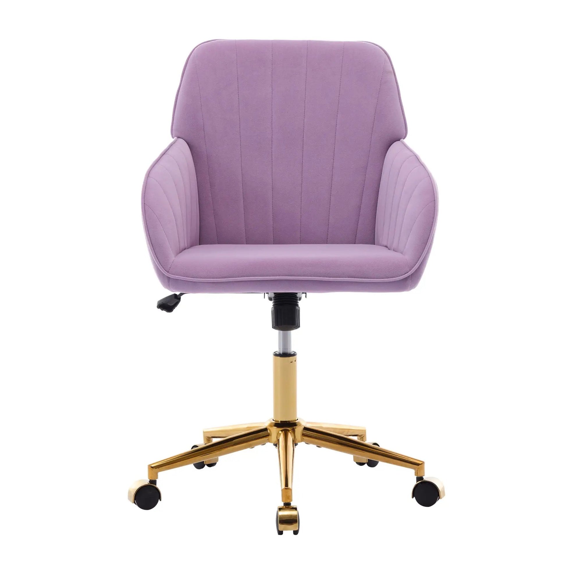Adjustable ergonomic swivel office chair lavender color with gold base by Unique Piece Furniture on Tampa Home & Garden Store