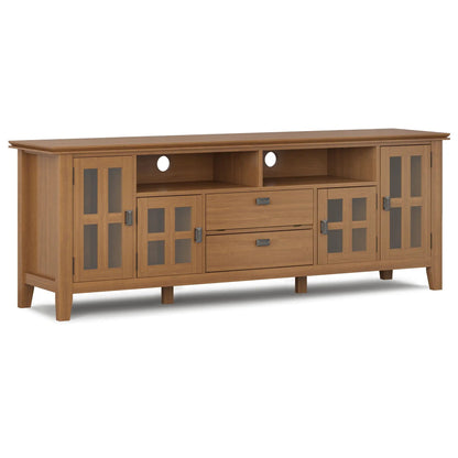 Artisan Tv Media Stand Glass Doors and Drawers