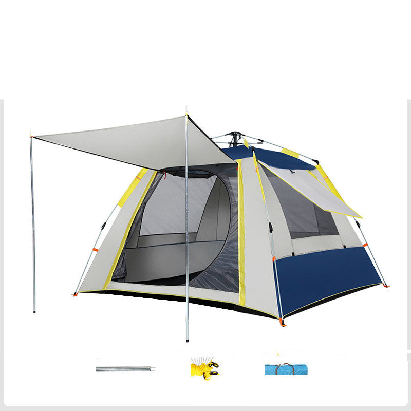 Automatic Tent Outdoor Camping with blue-gray panels and metal poles My Store on Tampa Home & Garden Store