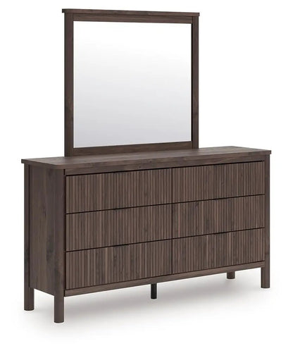 Pamytta Six Drawer Dresser With Reeded Accents