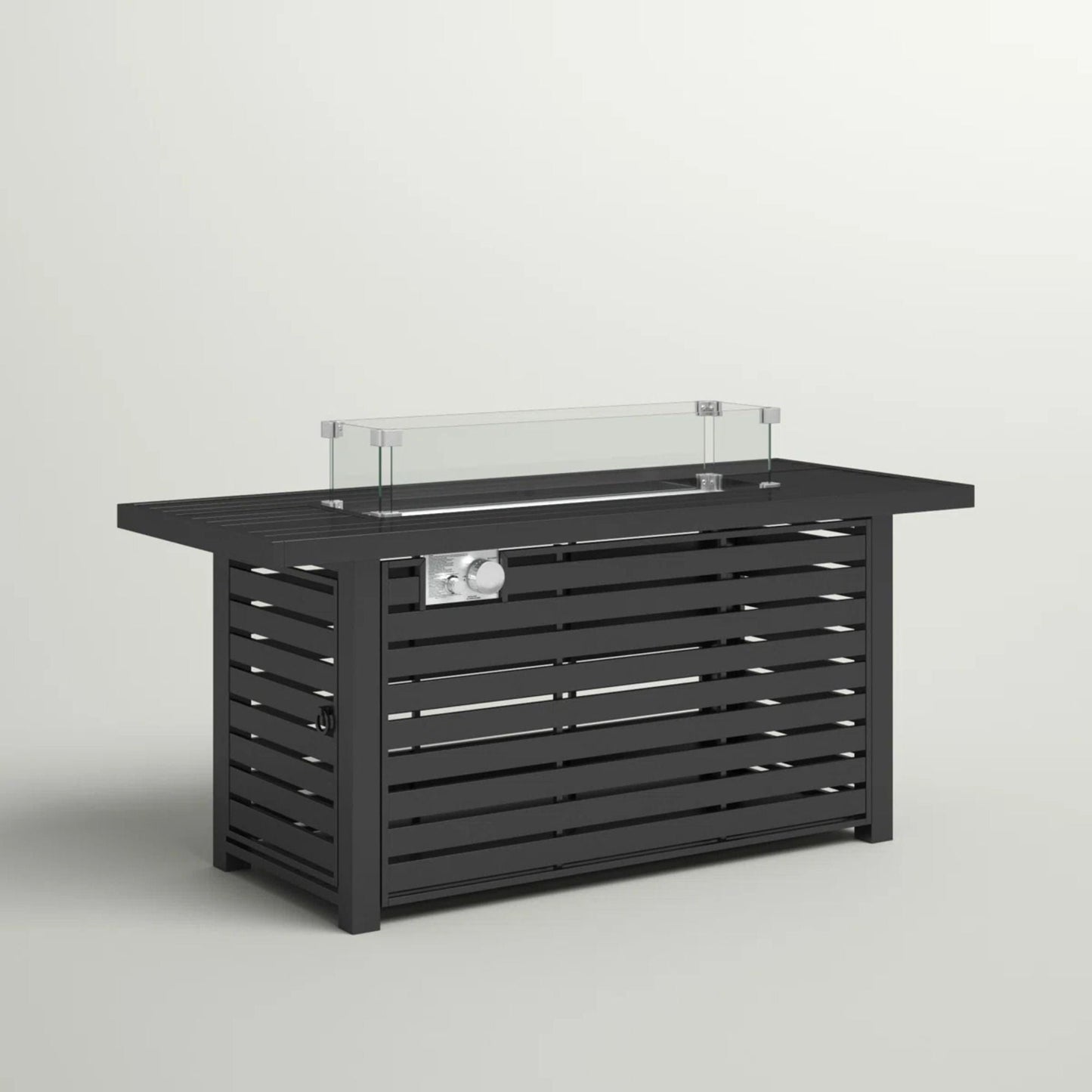 Propane Outdoor Fire Pit Table and Steel Lid