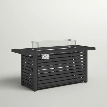 Propane Outdoor Fire Pit Table and Steel Lid