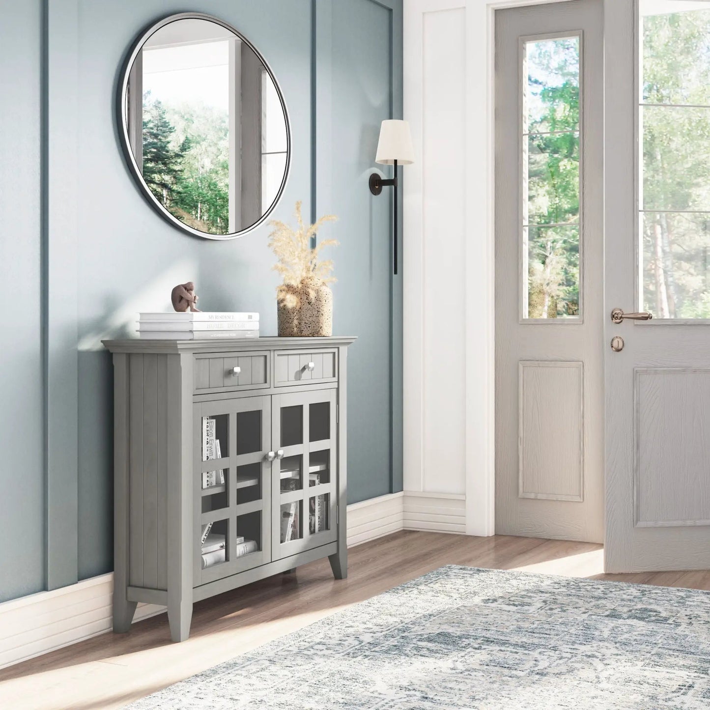 Acadian Handcrafted Entryway Storage Cabinet