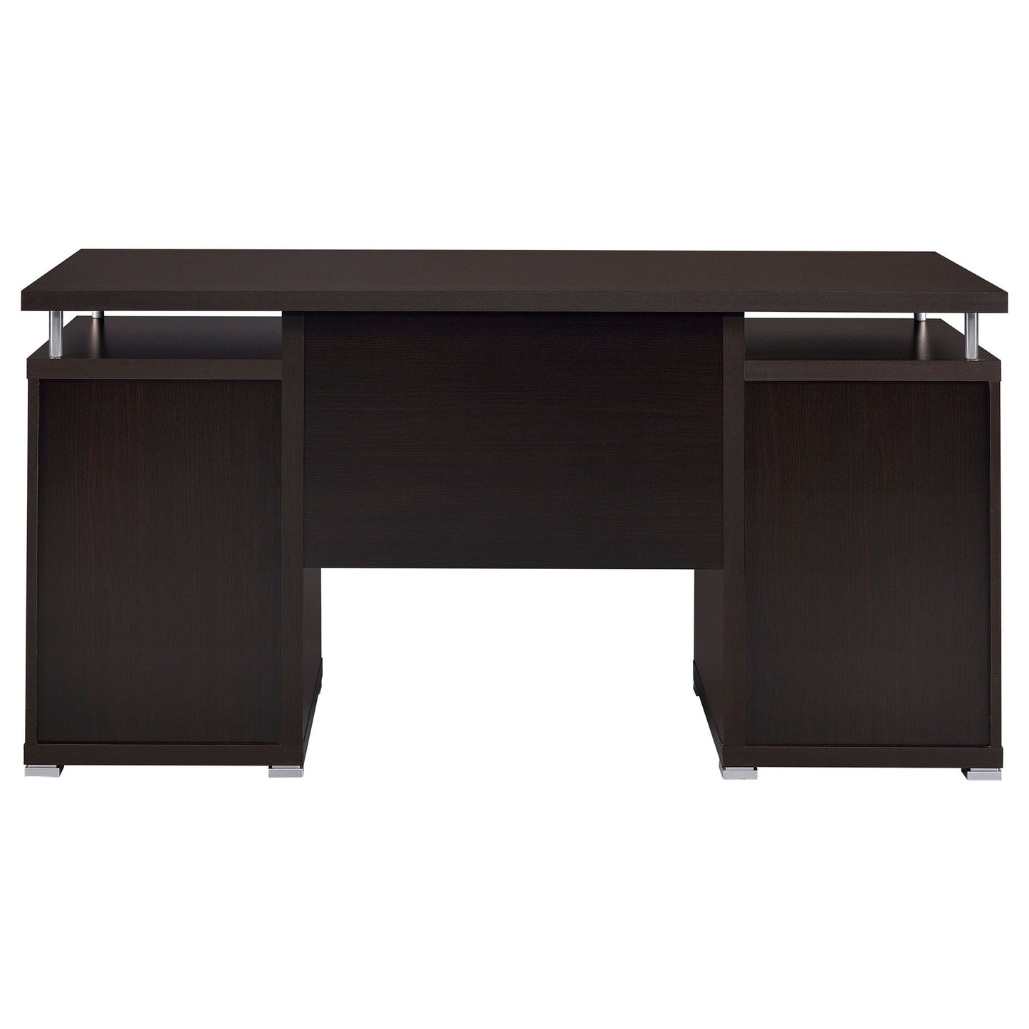 Rochelle 2 Drawer Office Desk by HouseOfZazla in dark espresso finish on Tampa Home & Garden Store
