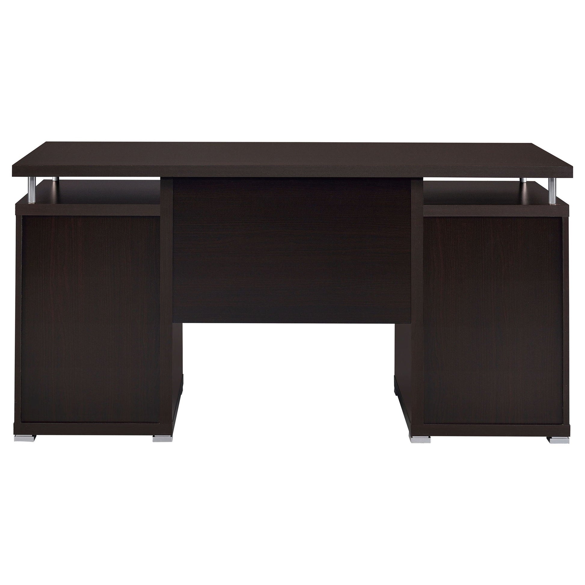 Rochelle 2 Drawer Office Desk by HouseOfZazla in dark espresso finish on Tampa Home & Garden Store