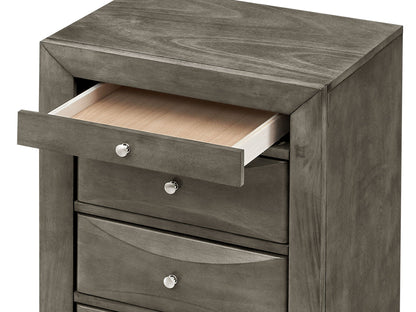 7-drawer lingerie chest gray with light interior and metal knobs on Tampa Home & Garden Store