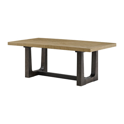 Bar table with trestle base, solid light brown wood top, HouseOfZazla on Tampa Home & Garden Store