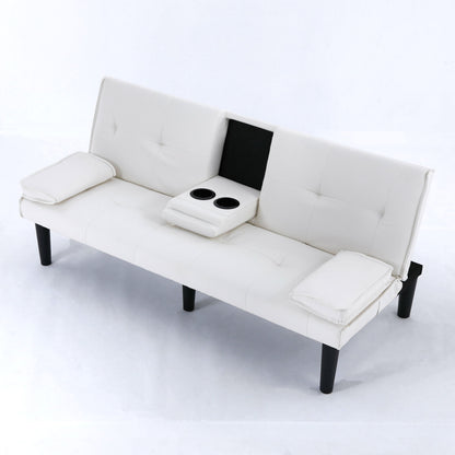 Compact Foldable Sofa Bed and Cup Holder
