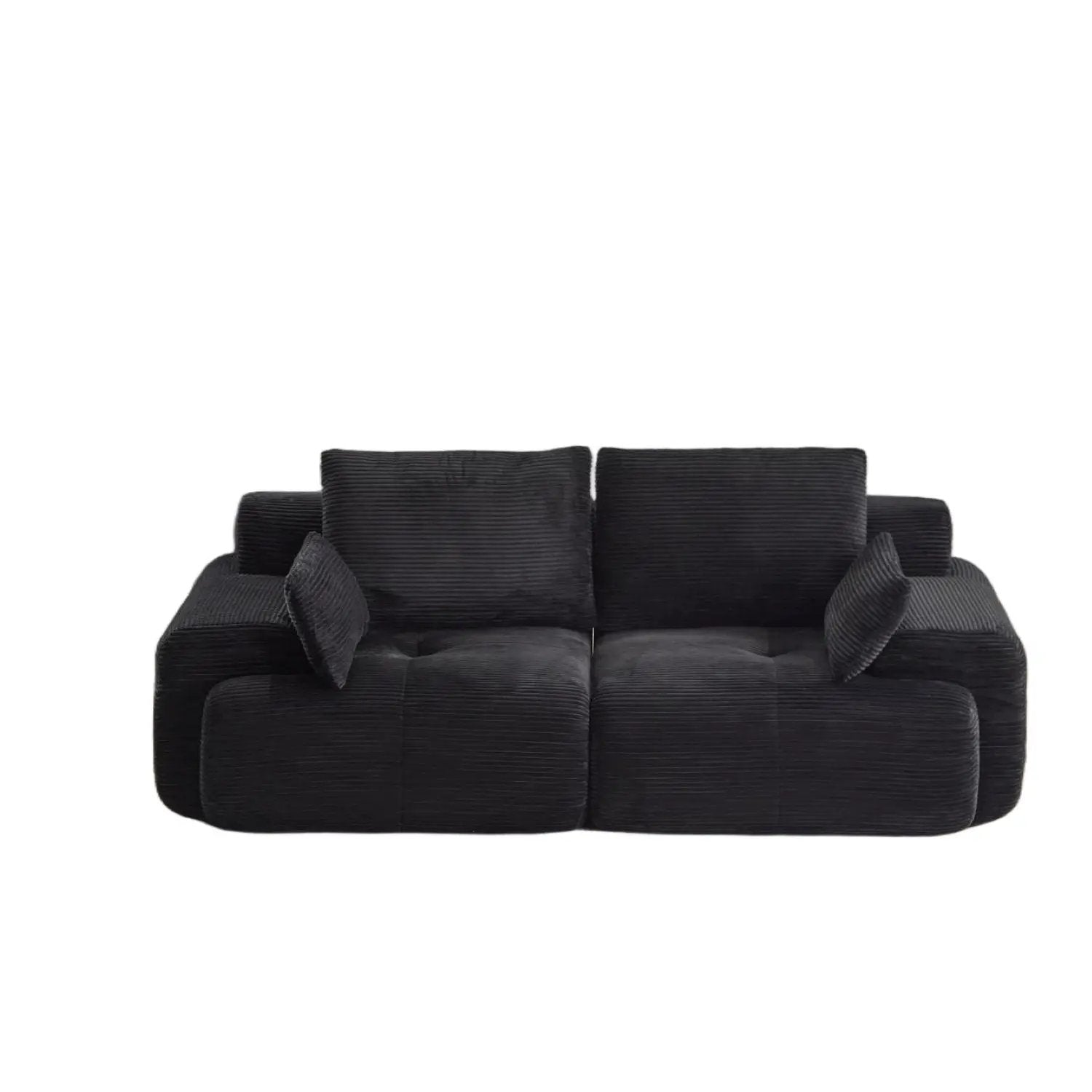 2 Seater Large Sectional Sofa stationary in dark charcoal corduroy by Unique Piece Furniture on Tampa Home & Garden Store