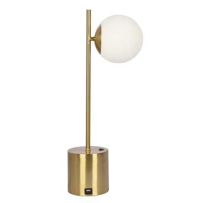 Ethereal Modern Small Table Lamp With Globe Shade