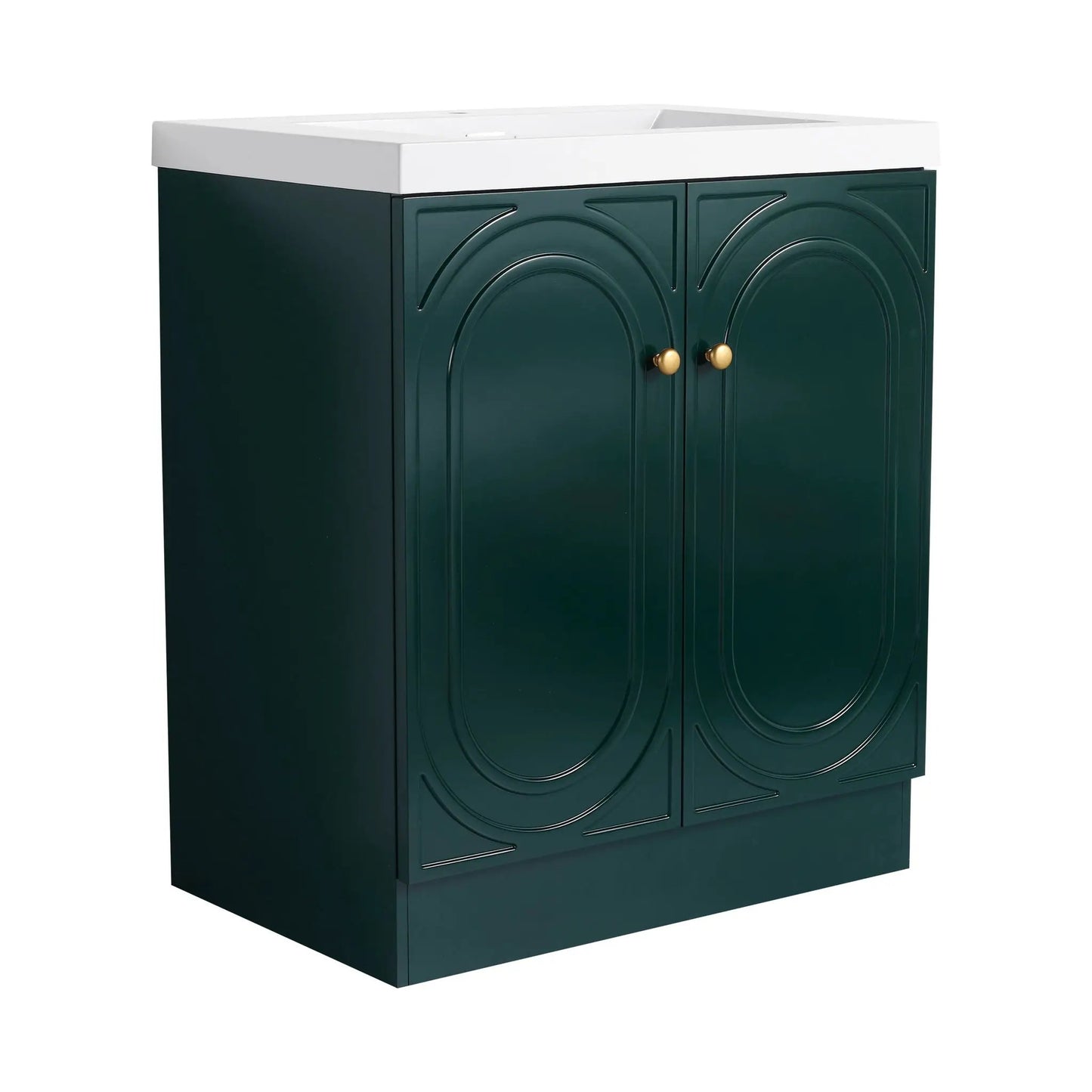 Contemporary Freestanding Vanity With Resin Sink