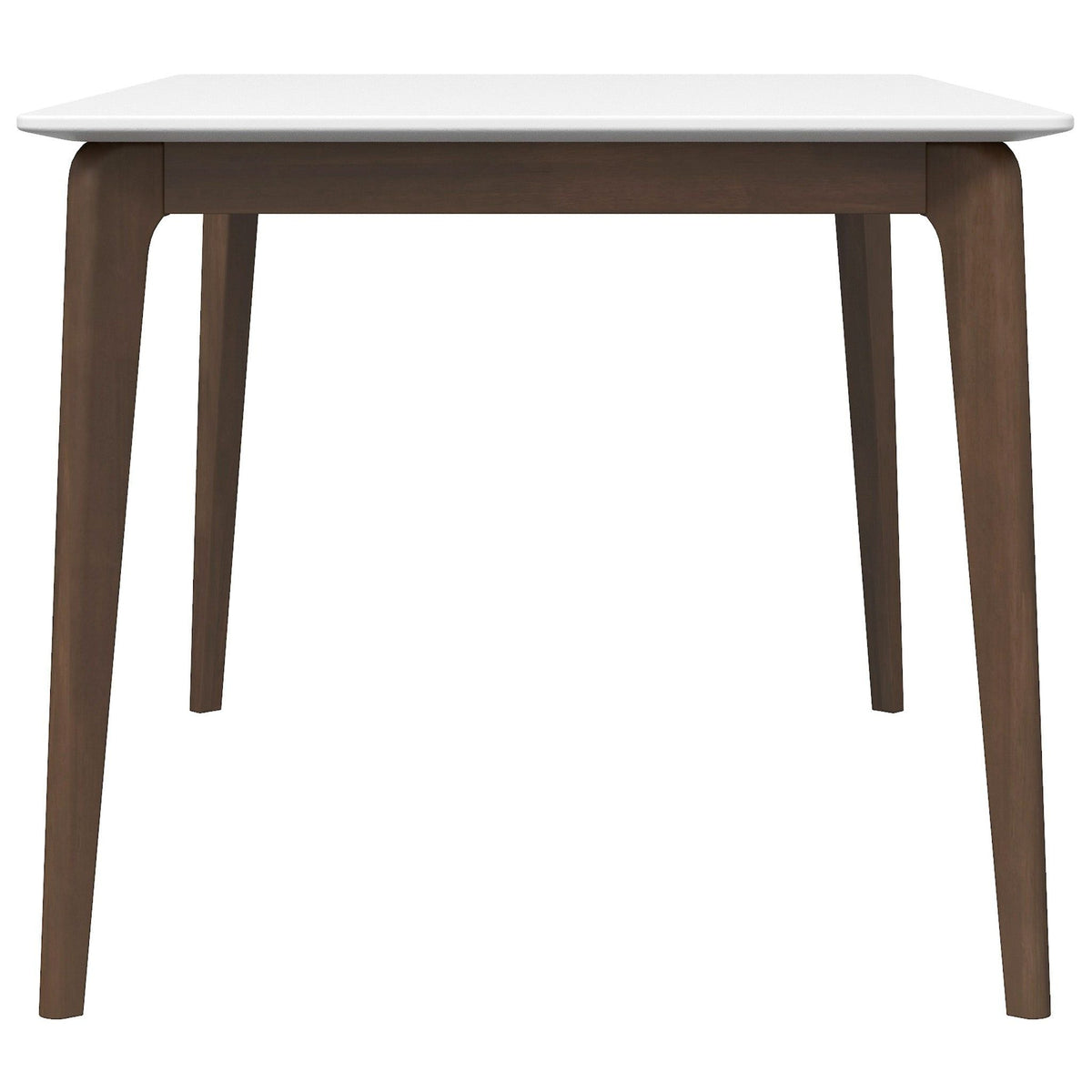 Levi modern rectangular dining table with white top and dark wood legs HouseOfZazla on Tampa Home & Garden Store