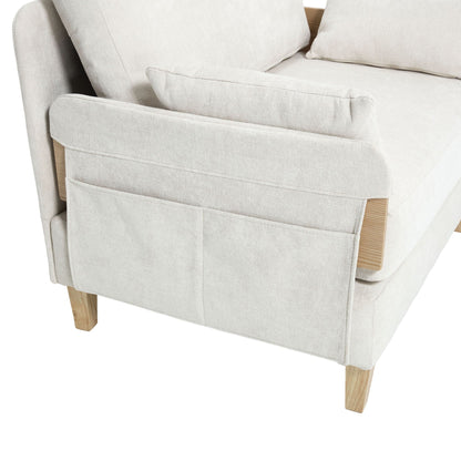 Mid Century Modern 3 Pillow Foldable Sofa Bed