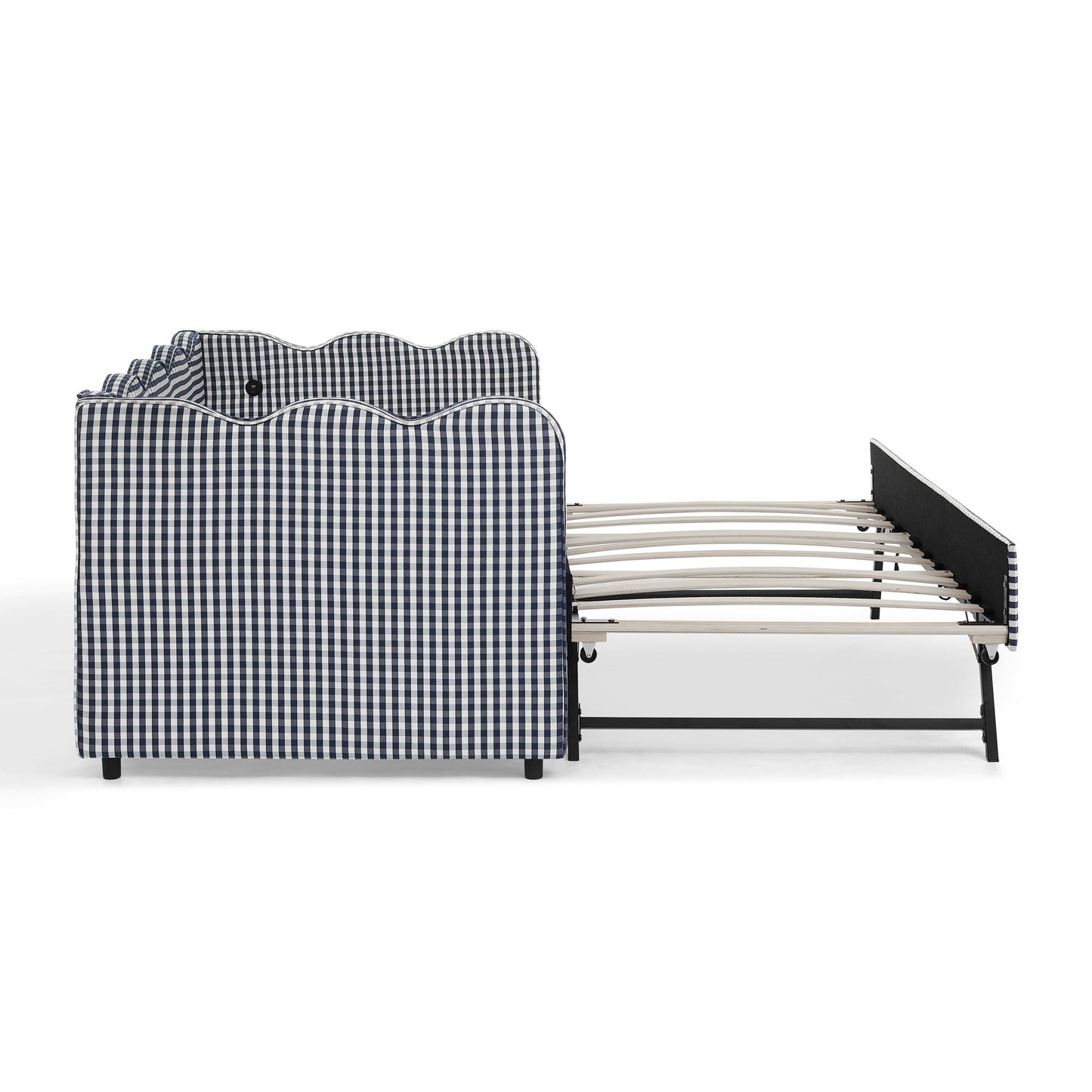 Gingham Daybed With Usb Port And The Wave Shape