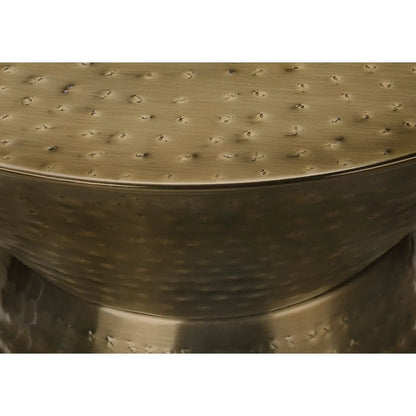 Drum Accent Side Table brass hammered finish by Unique Piece Furniture on Tampa Home & Garden Store